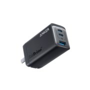 Anker 安克 735全氮化镓家族65W充电器多口PD快充适用苹果13安卓平板笔记本电脑通用充电头 星际黑【GaNPrime | 65W三口充电器】