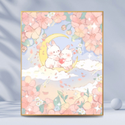 缘色 DIY数字油画填色画