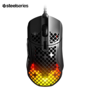 赛睿(SteelSeries)洞洞鼠系列 Aerox 5有线游戏电竞鼠标 IP54防护 66g轻量化 9键编程 哑光面 黑色