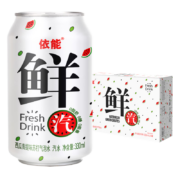 plus会员、概率券：依能鲜汽 西瓜青提气泡苏打水 无糖0卡 330ml*24罐 *2件