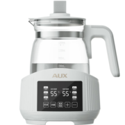 奥克斯（AUX）恒温水壶婴儿烧水壶保温消毒暖奶二合一 【简配款】304L白1L