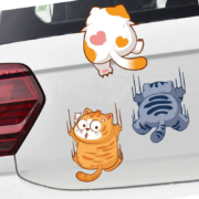 微信小程序、需抢券：威曼斯 个性搞笑宠物猫咪车贴  抓痕猫 小号（3件套）