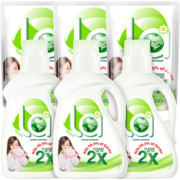 la洗衣液2倍洁净皂液1L*3瓶+500ml*3袋+内衣净90ml婴儿宝宝衣物可用