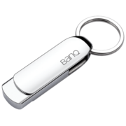 banq 256GB USB3.2 Gen1 U盘 F30高速版 银色 全金属电脑车载两用优盘 360旋转大钢环 大容量商务个性闪存盘