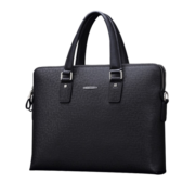 喜来登（SHERIDAN）专柜款 牛皮商务男士黑色时尚手提包 公文包NL160936S 黑色