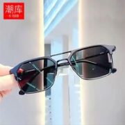 潮库 1.61变色镜片+复古双梁合金近视镜框（送清洗液）