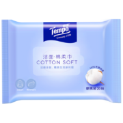 概率券：Tempo 得宝 棉柔巾 纯棉洗脸巾20抽