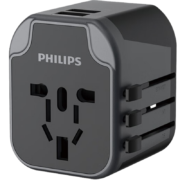 京东百亿补贴：Philips 飞利浦 全球通转换器  多国通用+双U口 【黑色】