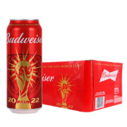 百威啤酒 Budweiser啤酒经典黄啤 百威500ml*24罐