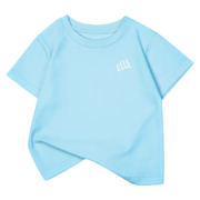 PLUS会员：ELLE BABY 儿童T恤纯色棉透气中大童夏装薄款短袖上衣 多色可选 *3件
