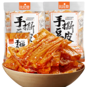 比比赞手撕豆皮辣片辣条豆干辣味小包装老式怀旧休闲小零食小吃215g/包