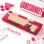 贝戋马户（james donkey） 贱驴RS6机械键盘 三模无线热插拔游戏键盘 RGB灯效全透彩壳 瑰奇-茶轴