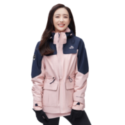 伯希和（Pelliot）【佟丽娅同款】户外冲锋衣男女三合一秋冬加绒可拆卸防风防水外套 【女】樱花粉 L