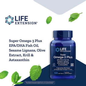 Life Extension 沿寿 Omega-3超级鱼油+南极磷虾油软胶囊120粒