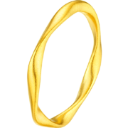 13日20点、需抢券：LUKFOOK JEWELLERY 六福珠宝 足金莫比乌斯环古法黄金戒指闭口 1.69克