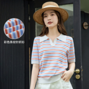 10点开始：INMAN 茵曼 女式条纹POLO衫 F18322626