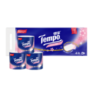 得宝（TEMPO）卷纸 樱花味4层*160g*10卷柔韧可冲散 卫生纸 纸巾 卷筒纸单提