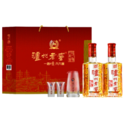 泸州老窖纯粮食浓香型52度高度白酒口粮酒礼节拜访商务宴请自饮 六年窖头曲52度500ml*2瓶礼盒装