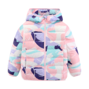 雪中飞（SNOWFLYING）儿童轻薄羽绒服男童保暖防寒2023新款童装中大童女童薄款冬外套 迷迭花粉 160cm