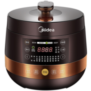 美的（Midea） 智能电压力锅4.8L 家用多功能不粘双圆灶釜开盖收汁匀火速热 YL50Easy203