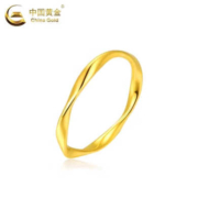 京东百亿补贴：中国黄金 莫比乌斯戒指 0.5g