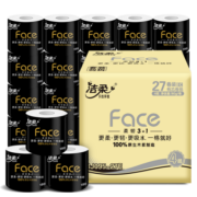 洁柔卷纸 加厚4层180g卫生纸巾*27卷（黑Face 母婴可用 冲厕易降解）