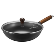 炊大皇（COOKER KING）炒锅精铁锅无涂层炒菜锅平底家用电磁炉燃气灶明火通用 精铁无涂层30CM（不带盖））