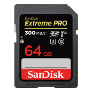 闪迪（SanDisk）64GB SD存储卡U3 C10 8K数码相机内存卡读速300MB/s 写速260MB/s 支持V90高清视频 畅快连拍