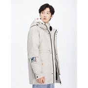 Cabbeen 卡宾 休闲连帽羽绒服男 杏色