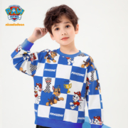 Paw Patrol 汪汪队立大功 男童棋盘印花圆领卫衣  2色