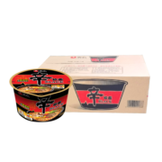 农心（NONGSHIM）农心 辛拉面Black 豚骨风味方便面(可微波炉加热)碗面泡面101g*16