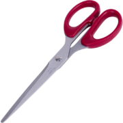 deli 得力 180mm办公家用生活剪刀 1把 办公用品 红色6009