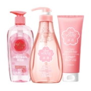 滋源洗沐套装樱花洗发水400ml+泊逸秀沐浴露300ml+护发素200ml
