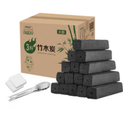 京东百亿补贴:  Suncojia 尚烤佳 烧烤碳 竹炭 3斤装送碳夹+引火块