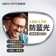 winsee 万新 1 .60MR-8超薄防蓝光镜片（阿贝数40）+Gimshy镜帅眼镜架