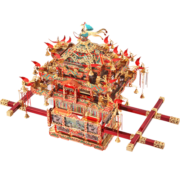 拼酷花轿3d立体拼图成人金属diy手工拼装模型十里红妆国潮情人节礼物 龙凤呈祥-花轿