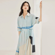 DUIBAI 对白 艺术大师联名 女式衬衫连衣裙 DDQ066T