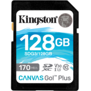 金士顿（Kingston）SD存储大卡 高速相机内存卡单反微单sd卡 class10 U3 V30 170M/S SDG3/128G