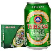 青岛啤酒 经典330ml*24听 送果啤12听