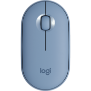 罗技（Logitech） Pebble蓝牙无线鼠标鹅卵石轻薄型静音鼠标 小巧 便携 时尚 雾霭蓝