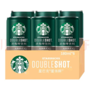 PLUS会员：STARBUCKS 星巴克 即饮咖啡饮料 180ml*6罐（四种口味混搭）