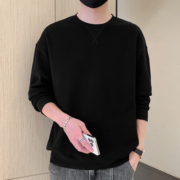 2023春秋季新款男士卫衣休闲百搭青年帅气长袖T恤圆领上衣男装