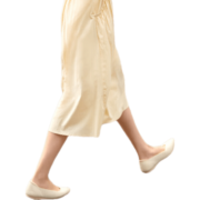 蕉下（beneunder）单鞋女鞋春夏款浅口单鞋休闲平底鞋女 软底鞋 【尖头】檀香米 38