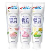 Crest 佳洁士 双色锁白牙膏白桃味美白去黄含氟牙膏清新口气120g×3支