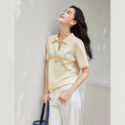 DUIBAI 对白 凯伊莱文联名 女式短袖针织衫 DDO054X
