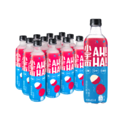 可口可乐出品 小宇宙AH!一HA! 荔枝乳酸菌 0糖气泡水 480ml*12瓶 整箱
