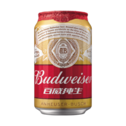 百威（Budweiser）经典纯生啤酒 330ml*24听 高端啤酒 啤酒整箱