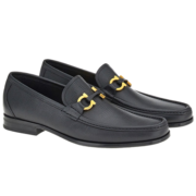 菲拉格慕（Ferragamo）(Ferragamo)男黑色牛皮革男鞋 0753158_3E _ 85