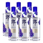 LANGJIU 郎酒 [郎酒旗舰店顺品郎]郎酒 45度顺品郎蓝顺480浓酱兼香型480ml*6瓶白酒光瓶酒(非整箱装)