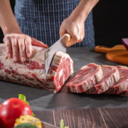 澳洲进口，农夫好牛 草饲原切眼肉+西冷牛排套餐1.2kg (150g*8片)